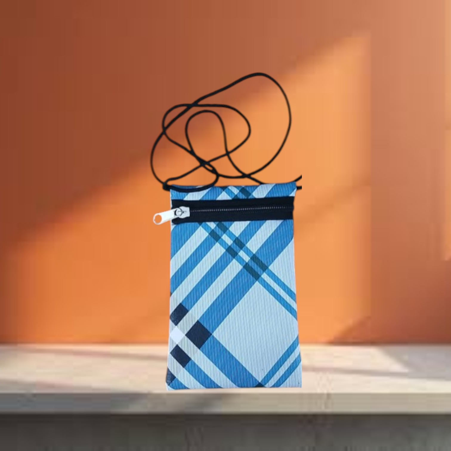 image Porte Monnaie À Carreaux Signature