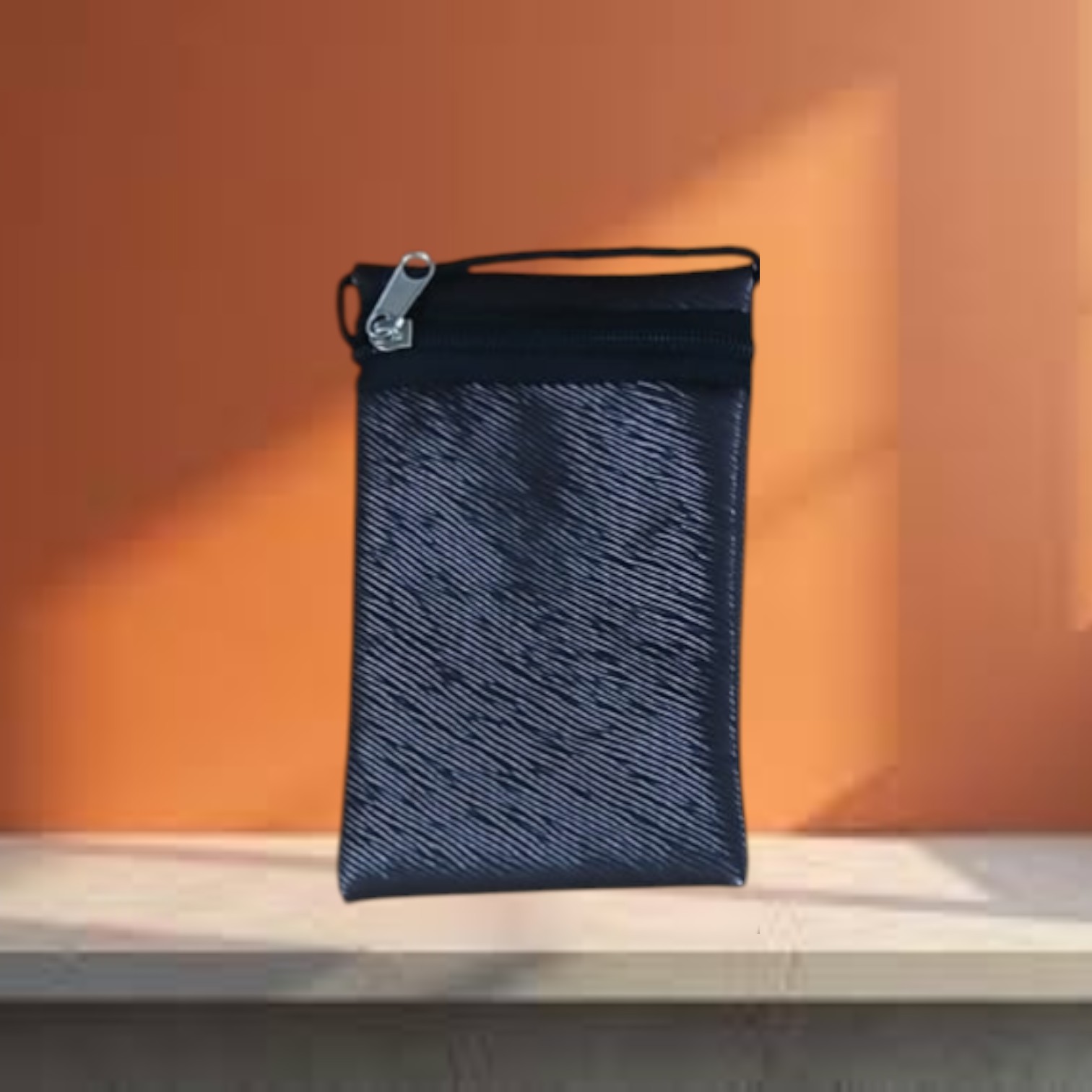 porte monnai marron zebra