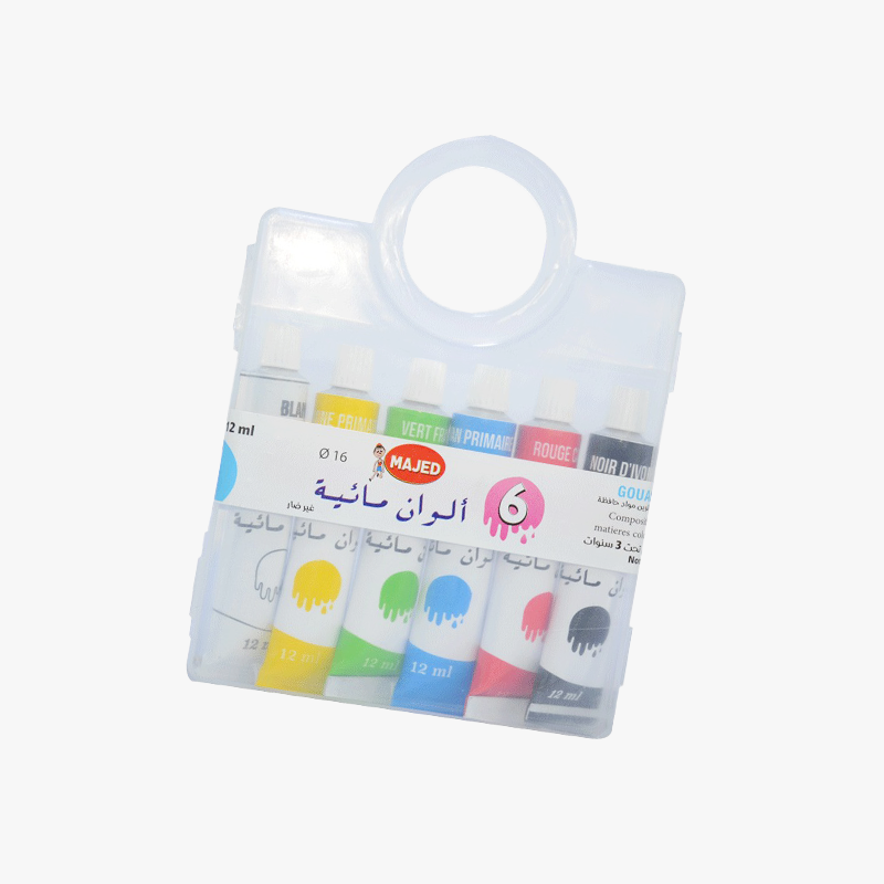image Plastic Gouache Pack Of 6 Metalic Tubes 12Ml