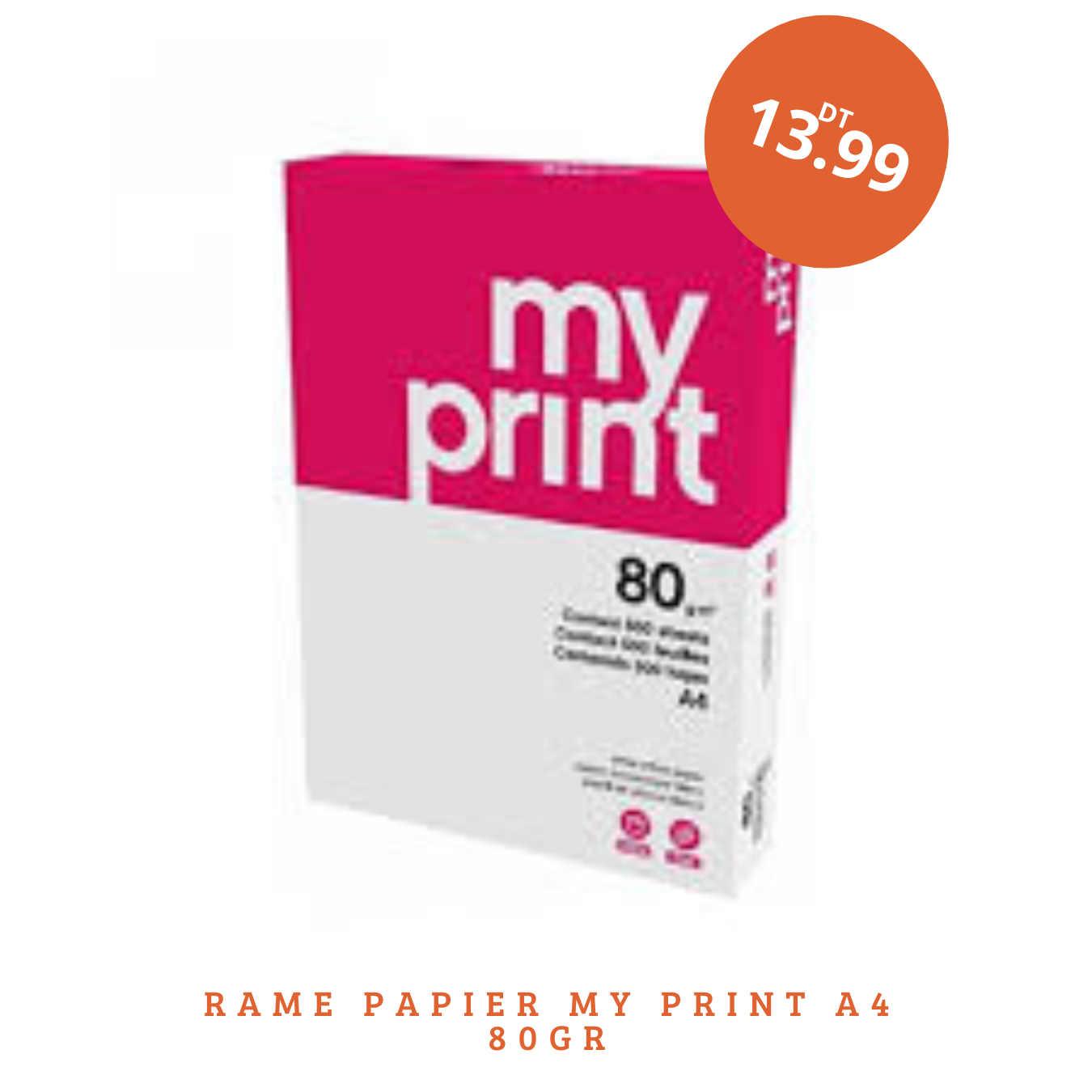 image Rame De Papier Blanc A4 My Print- 80Gr