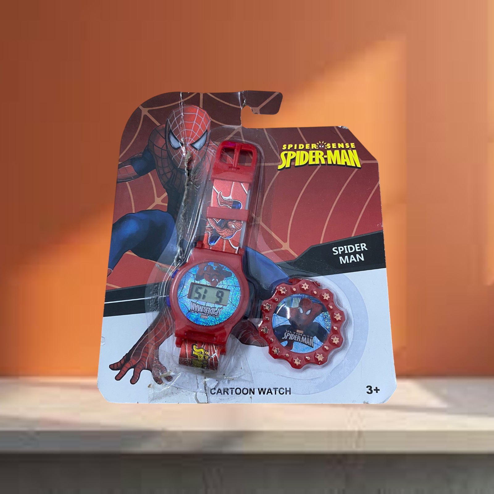 image Mini Montre Spiderman Avec Cache