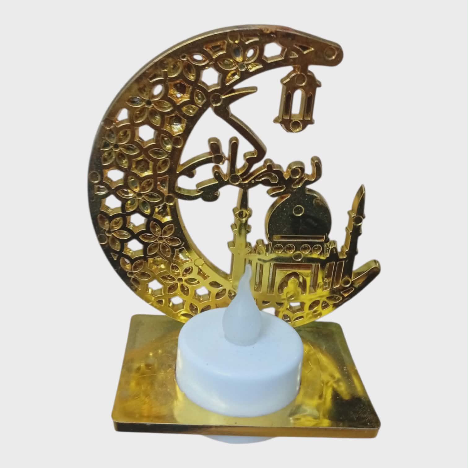 image Bougie Led Avec Décoration Ramandan