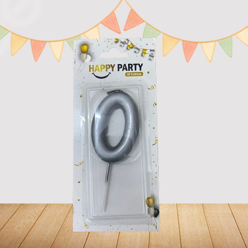 image Bougie Chiffre Argent