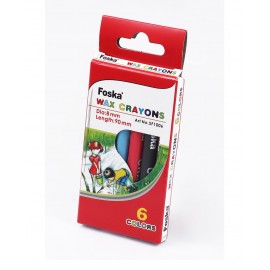 image Paquet De 6 Crayon Pastel Wax Pm - Foska