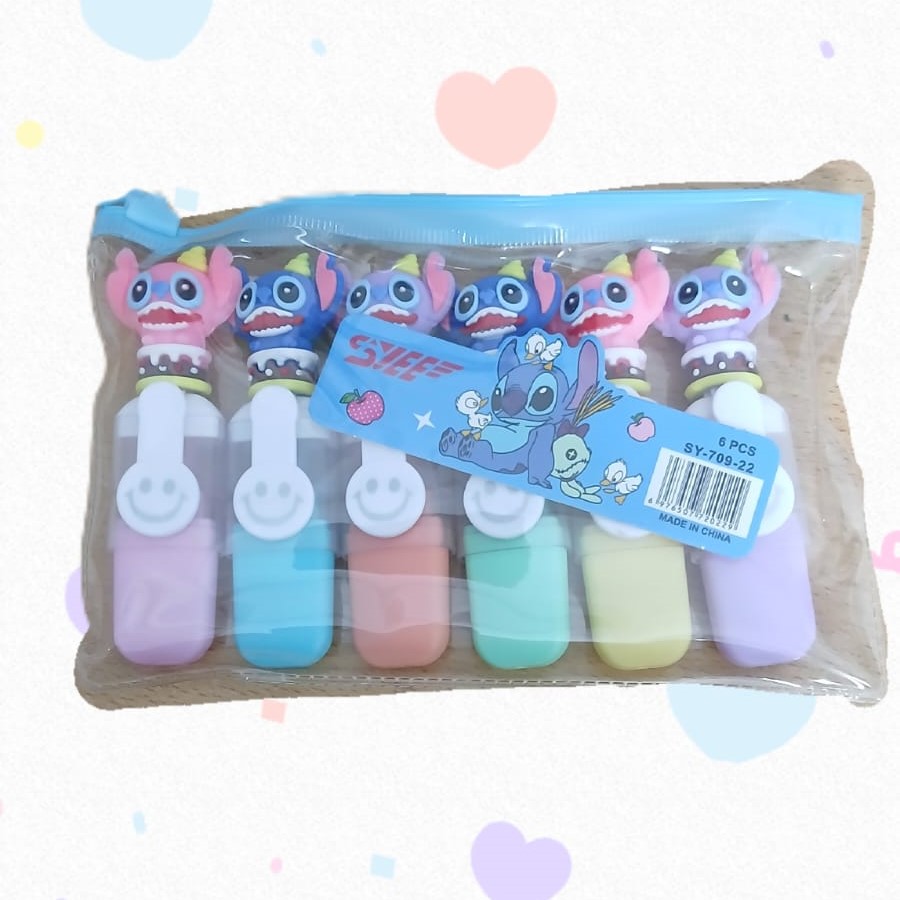 image Highlighters Stitch 6 Pastel Colors