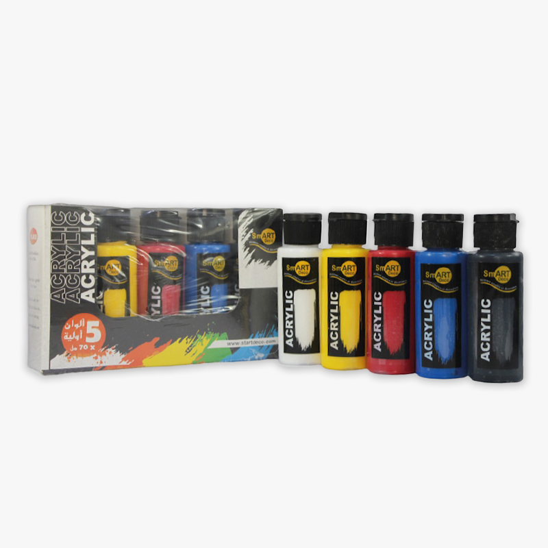 image Coffret De 5 Flacons Acrylique 70 Cc