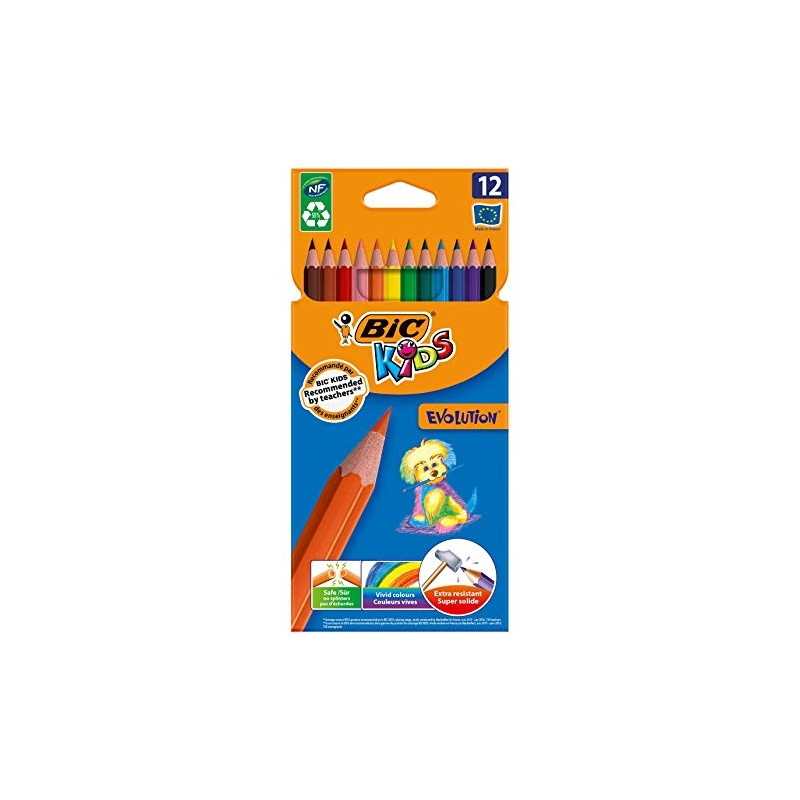 image Crayons De Couleur Evolution Stripes Bic Kids X12